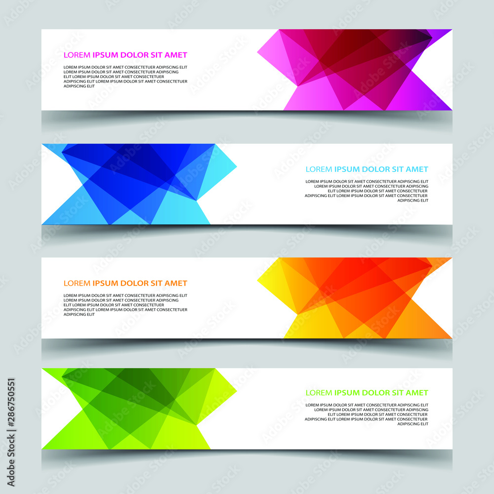 Naklejka premium Vector Abstract banner web template