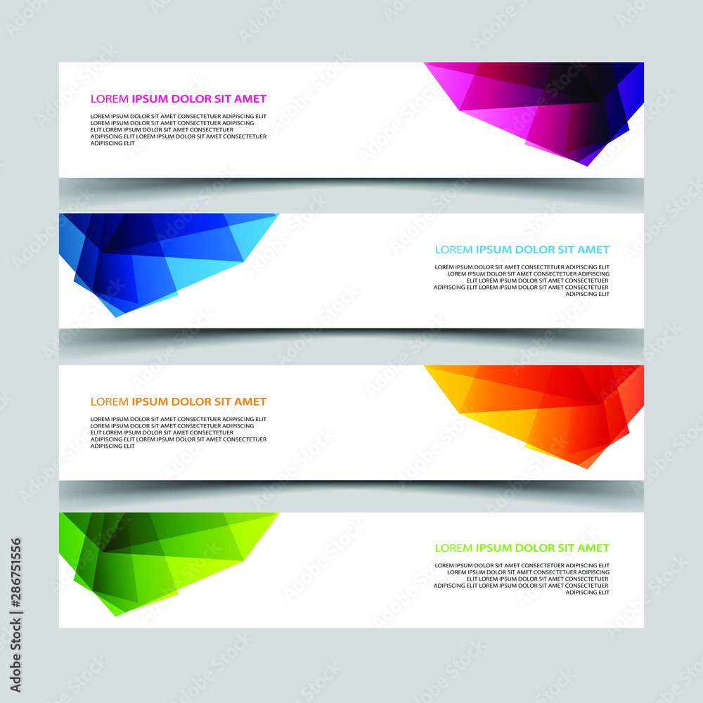 Naklejka premium Vector Abstract banner web template