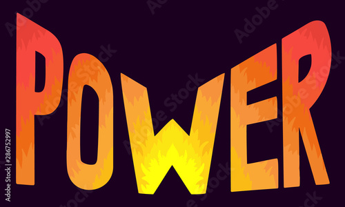Bright Colorful Lettering Word Power