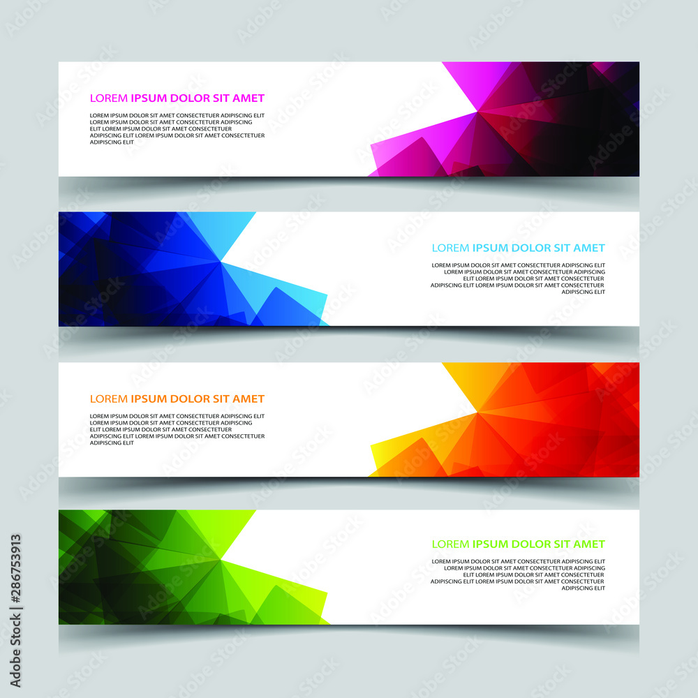 Fototapeta premium Vector Abstract banner web template