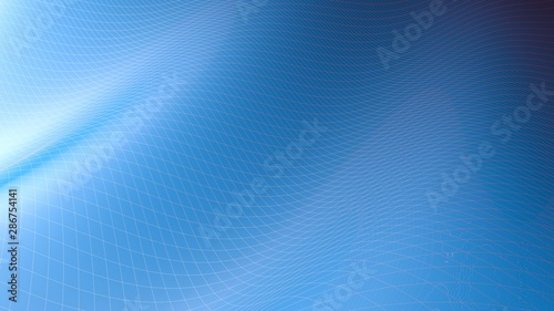 Blue waving surface background - 3d rendering illustration
