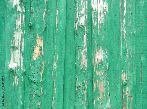 Old green wooden bords background © Vic
