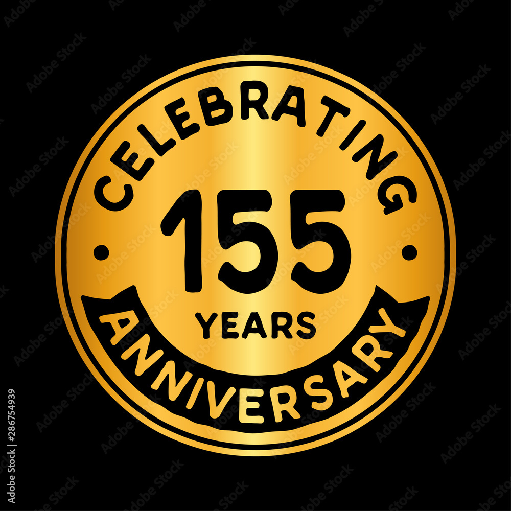 155 years anniversary logo design template. One hundred and fifty-five years logtype. Vector and illustration. 155 years anniversary logo design template. One hundred and fifty-five years logtype. Vector and illustration.
