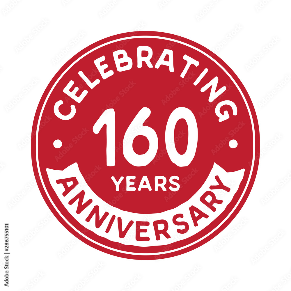 160 years anniversary logo design template. One hundred and sixty years logtype. Vector and illustration. 160 years anniversary logo design template. One hundred and sixty years logtype. Vector and illustration.