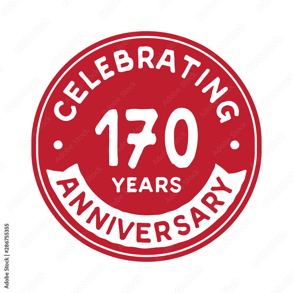 170 years anniversary logo design template. One hundred and seventy years logtype. Vector and illustration. 170 years anniversary logo design template. One hundred and seventy years logtype. Vector and illustration.