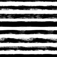 Fototapete Horizontale Streifenmuster Tinte Pinsel Streifen Monochrom Skizze  © Anastasiia Hevko