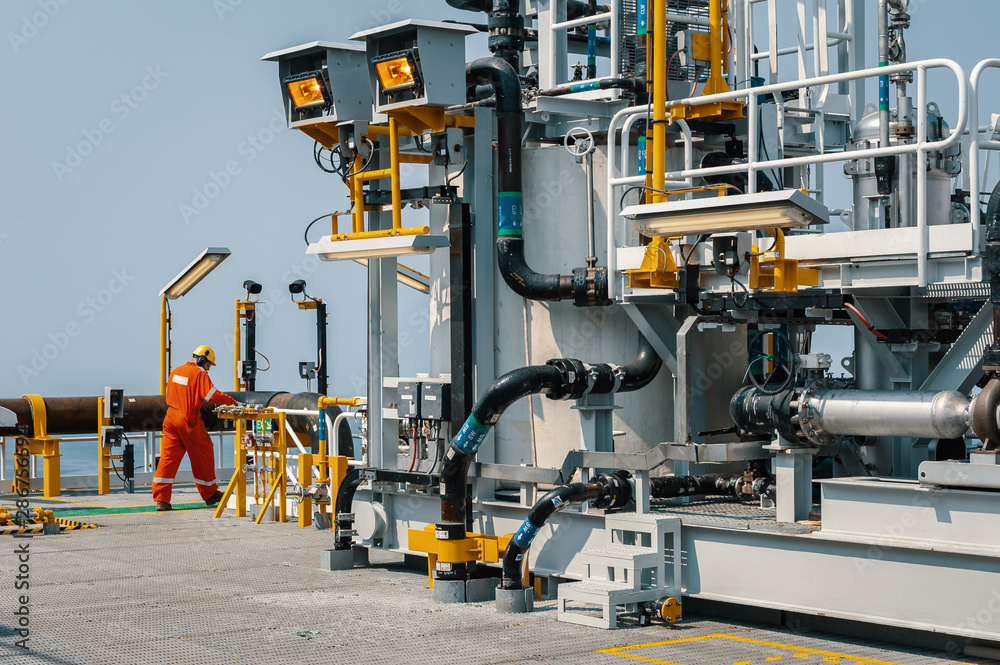 Man working on board FPSO Man working on board FPSO