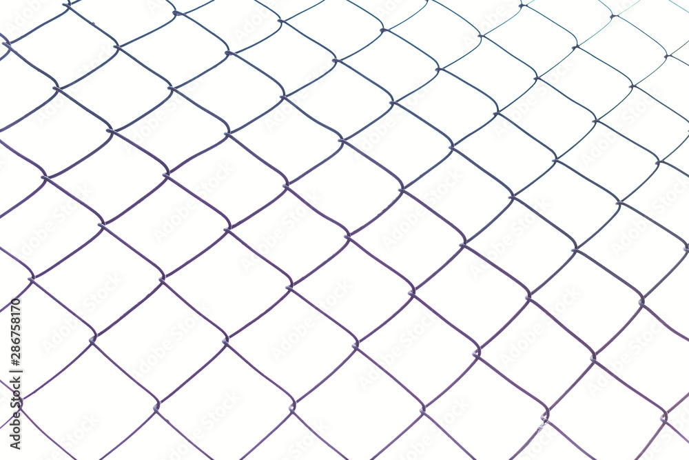 Fototapeta premium Mesh netting, partial blur, isolate on a white background.