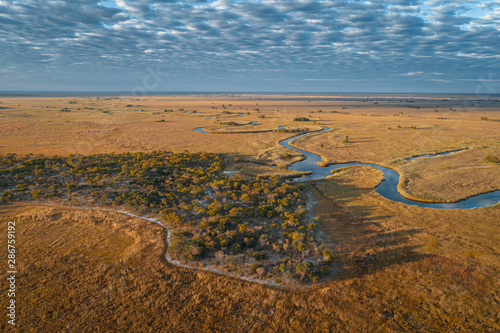 Cuando river winding through its extensive flood plains