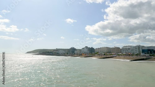Eastbourne coastline and the South Downs, Sussex, England