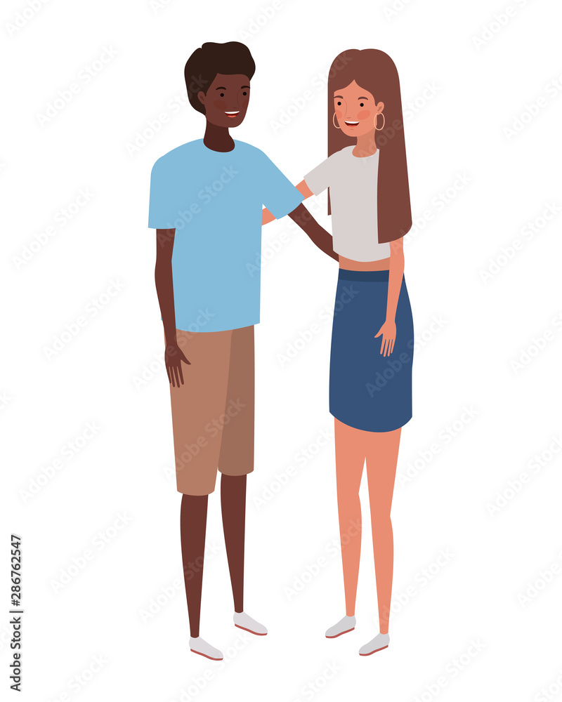 couple of people standing on white background couple of people standing on white background