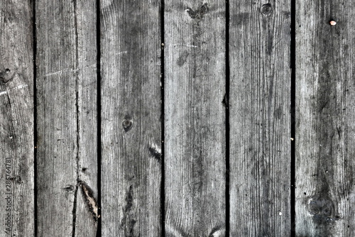 Konstfotografi Vertical ashen wooden planks background and texture.
