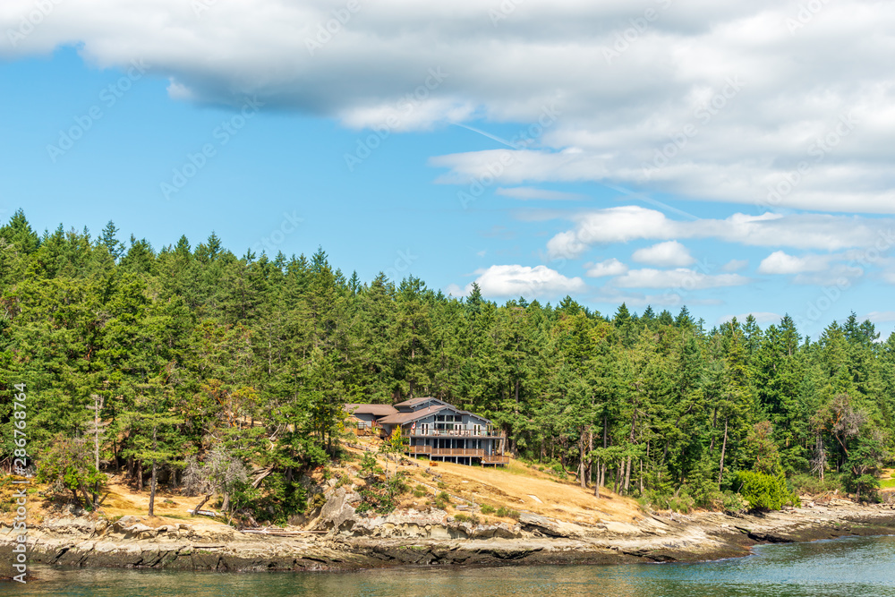 A perfect neighbourhood. Houses in suburb at Summer in the north America. Luxury houses with nice landscape. A perfect neighbourhood. Houses in suburb at Summer in the north America. Luxury houses with nice landscape.