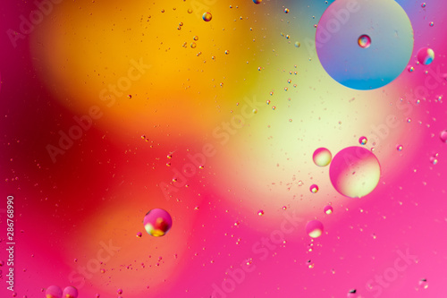 Water bubbles. Macro shot of air or molecule. Abstract space background.