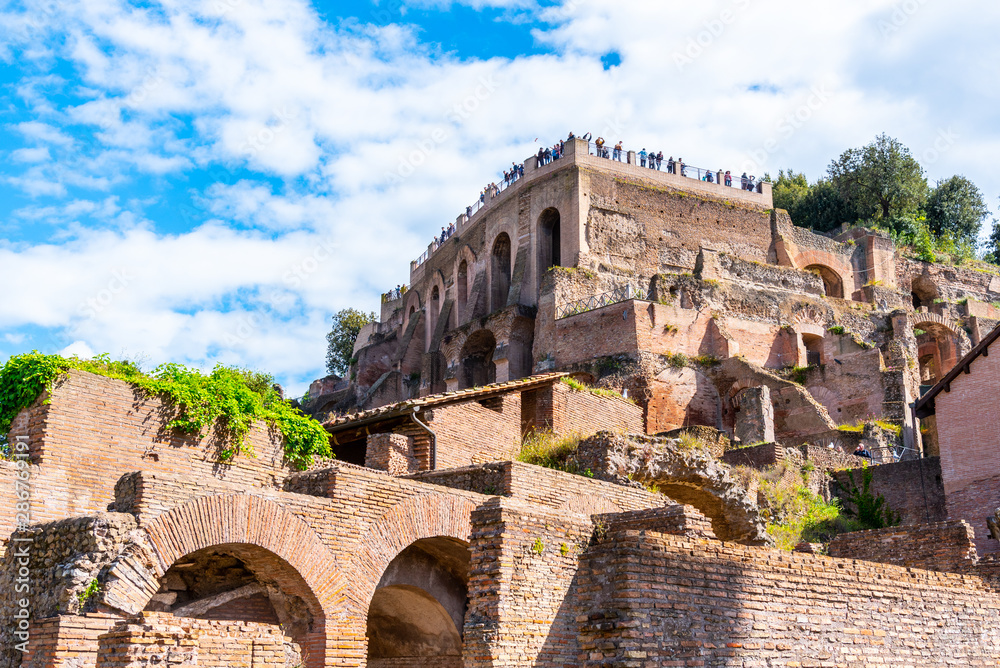 Best Rome Lookout Terrace on Palatine Hill. The best lookout point of Roman Forum, Rome ...