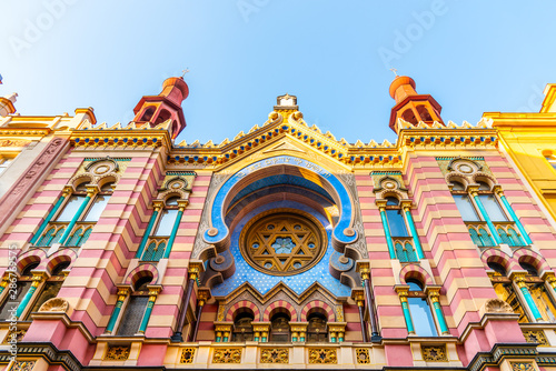Photography Jubilee Synagogue, or Jerusalem Synagogue, in Prague, Czech Republic