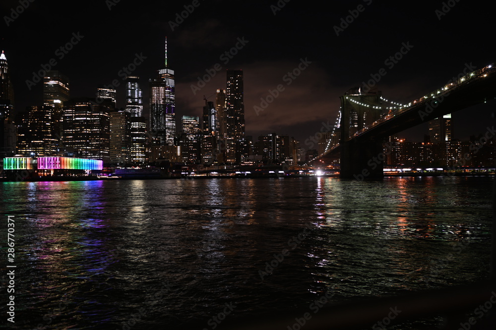 Lower Manhattan at night, NYC