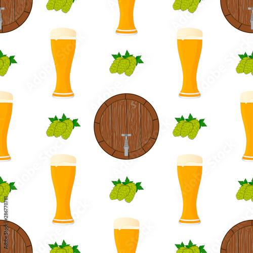 Illustration on theme big colored pattern oktoberfest