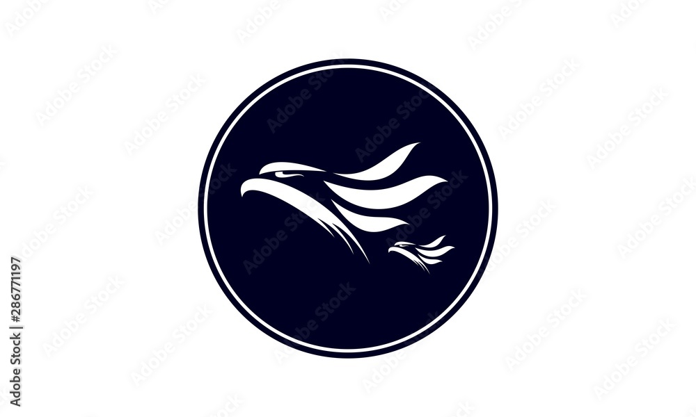 Fototapeta premium Eagle illustration silhouette icon