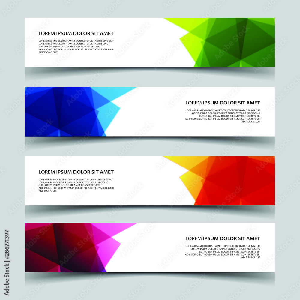Fototapeta premium Vector Abstract banner web template