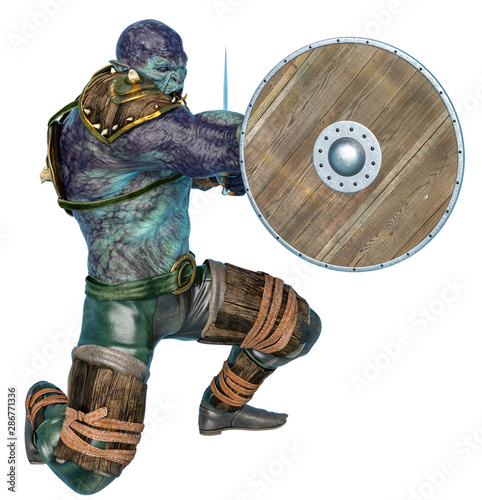 orc warrior holding a shield