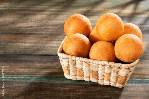 Traditional Colombian buñuelos (Deep Fried Cheese Bread) photo