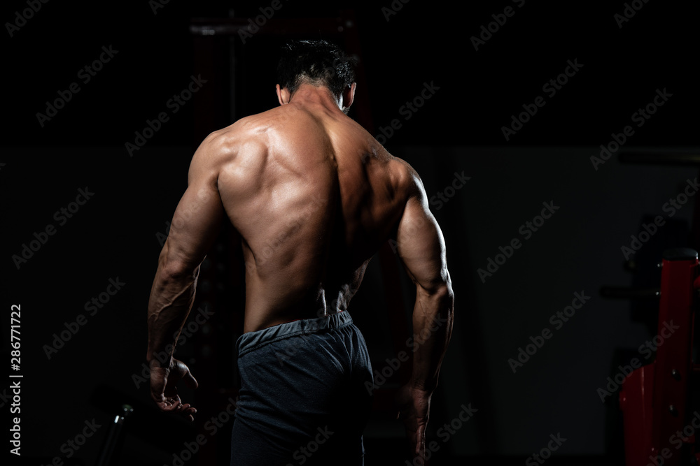 Wallpaper man, muscles, pose, back, strength, shadow for mobile and  desktop, section мужчины, resolution 5440x3310 - download