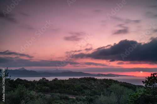 Sunset in the Gulf of Saint Florent, Corsica