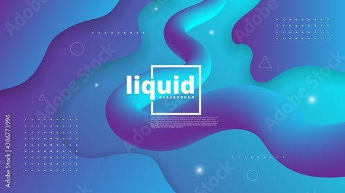 Abstract modern graphic element. Dynamical colored forms and waves. Gradient abstract banner with flowing liquid shapes. Template for the design of a website landing page or background.