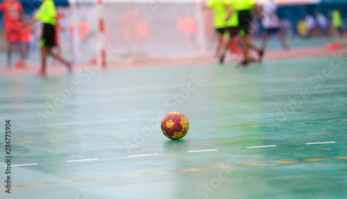 A handball on the playing field