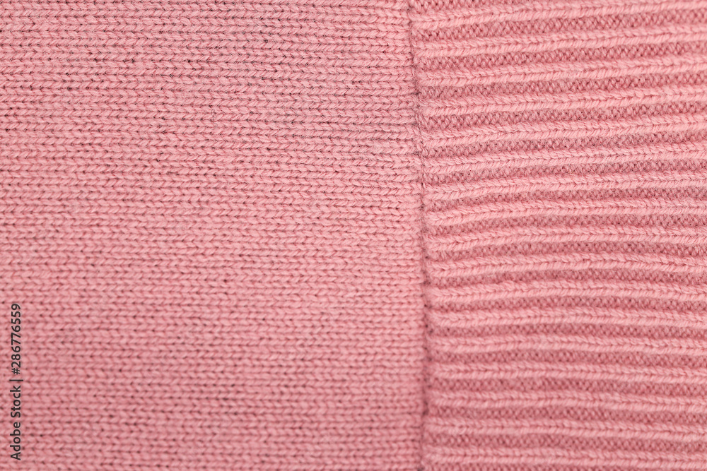 Fototapeta premium Pink fabric fiber texture close up