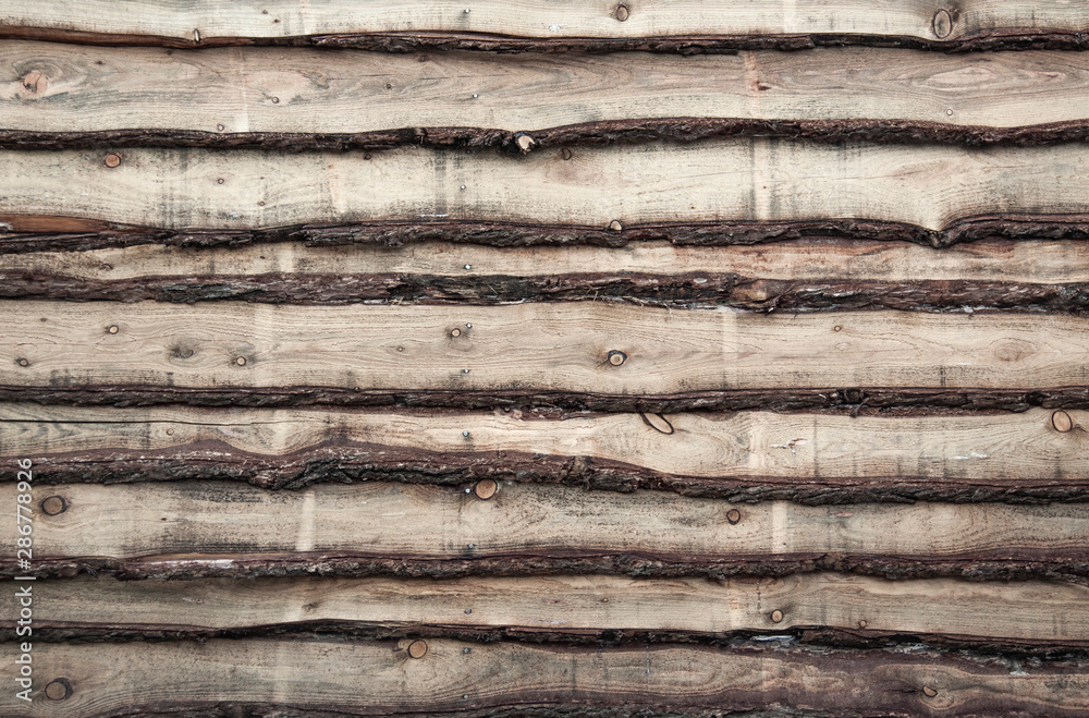 Wooden wall with horizontal planks Wooden wall with horizontal planks