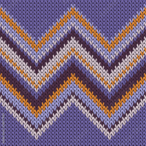 Stylish zig zal lines christmas knit geometric 