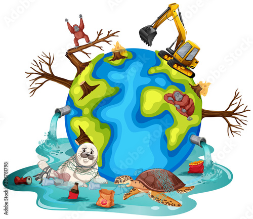 Plants and animals on earth getting sick