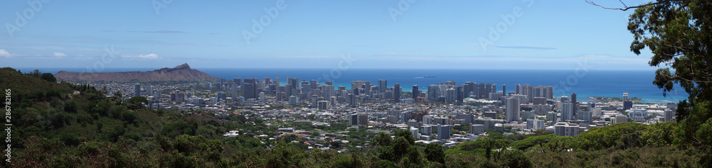Panoramic Mountain view of Honolulu