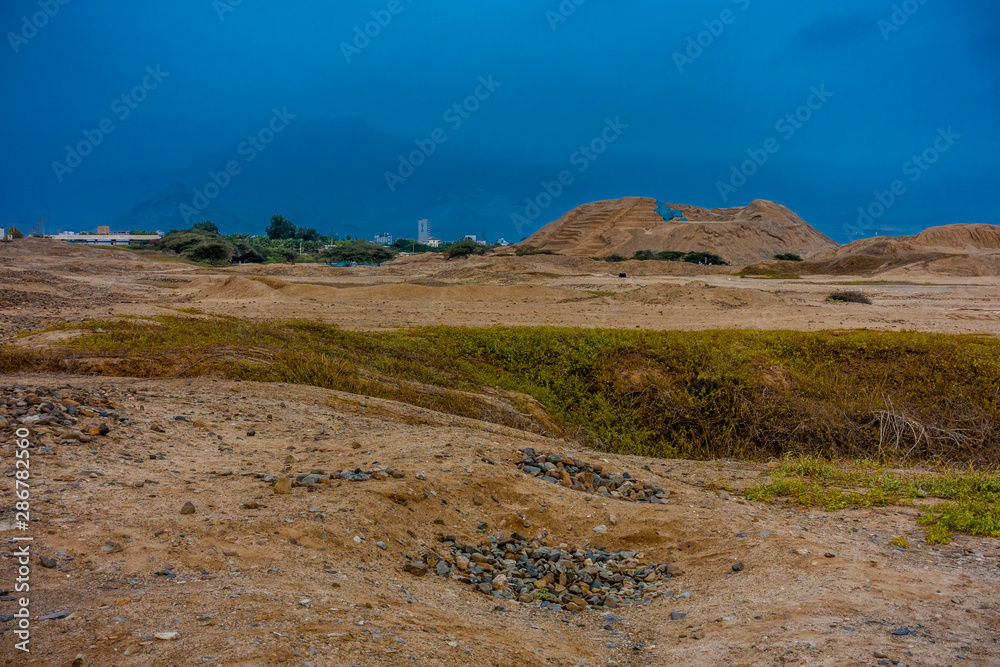 Parts of the ruins of Chan-Chan near Huanchaco, Peru