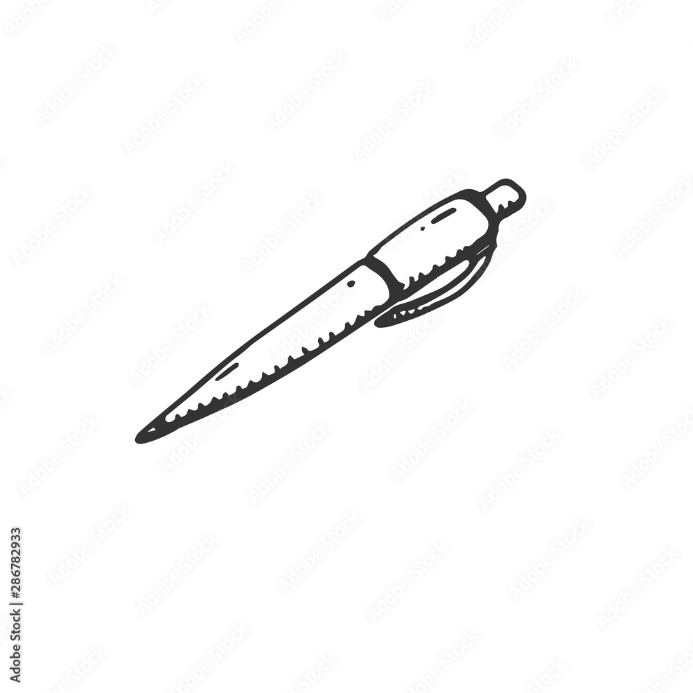 Hand Drawn Vector Pen icons isolated on white background. symbols Hand Drawn Vector Pen icons isolated on white background. symbols