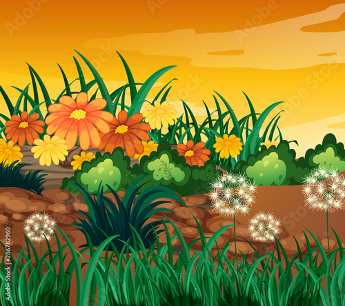 Background scene with nature theme