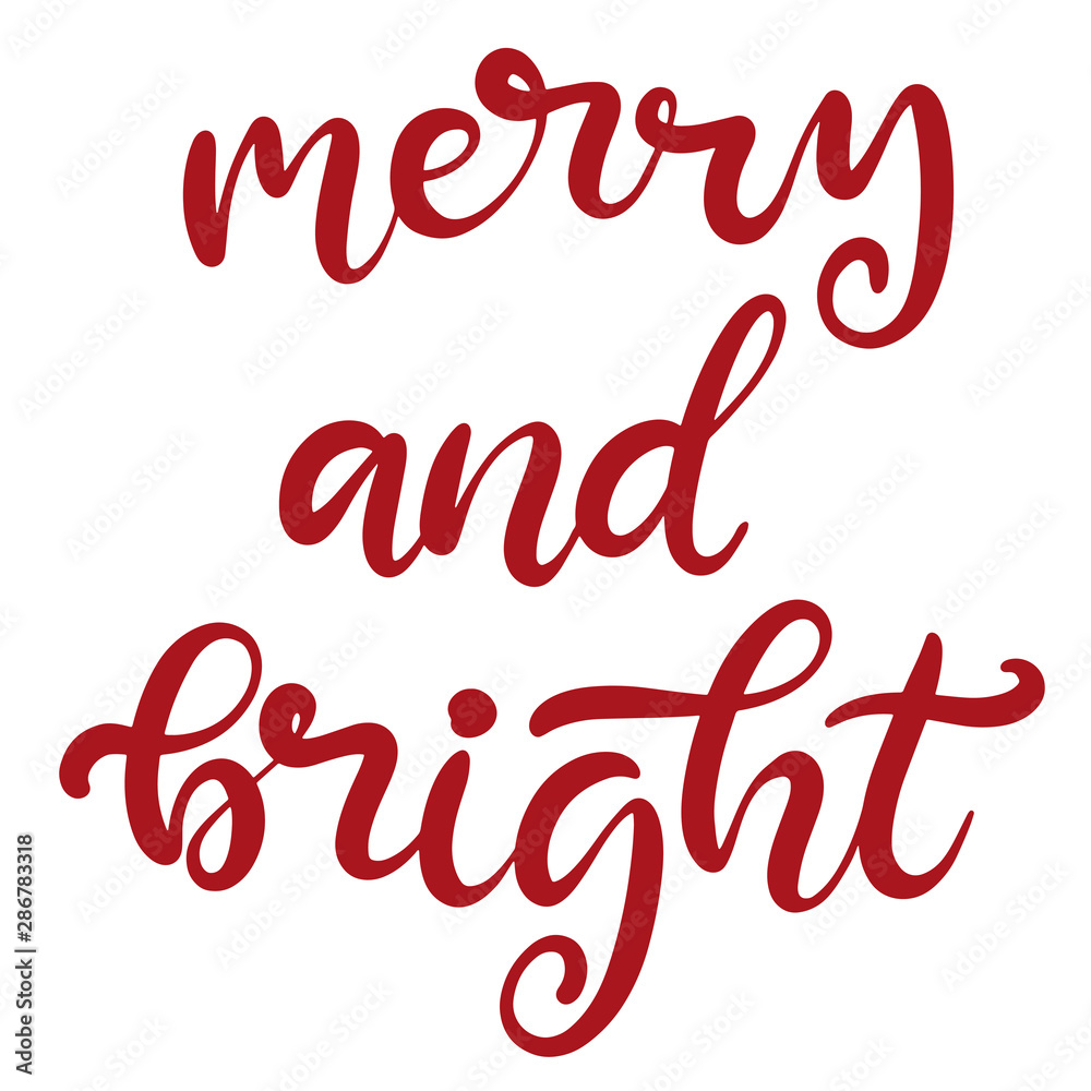 Merry Christmas and happy new year lettering.