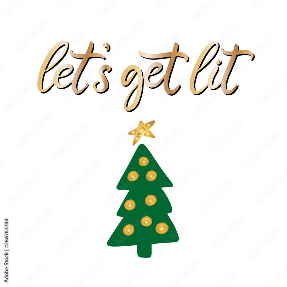 Merry Christmas and happy new year lettering. Merry Christmas and happy new year lettering.