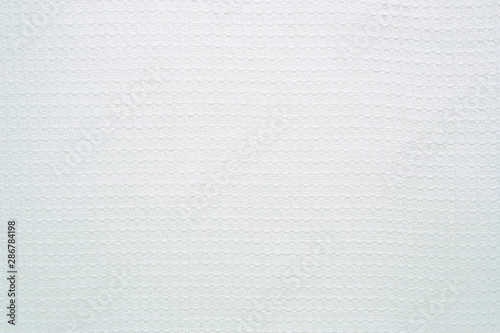 texture background of white linen waffle fabric