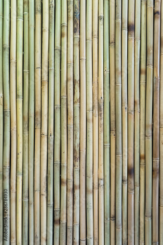 texture of decorative bamboo fence wall