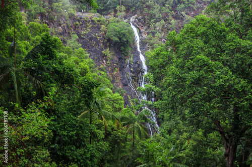 Wide view of kondalila falls in kondalila national park Sunshine Coast waterfall Queensland 