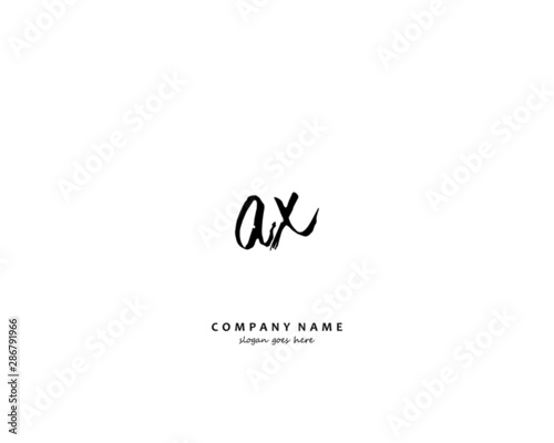 AX Initial handwriting logo vector 