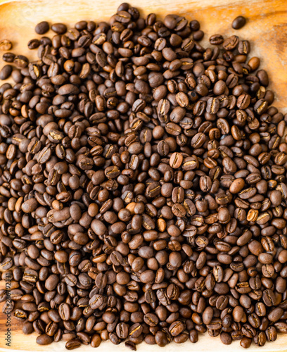 Fresh coffee beans That has been roasted well