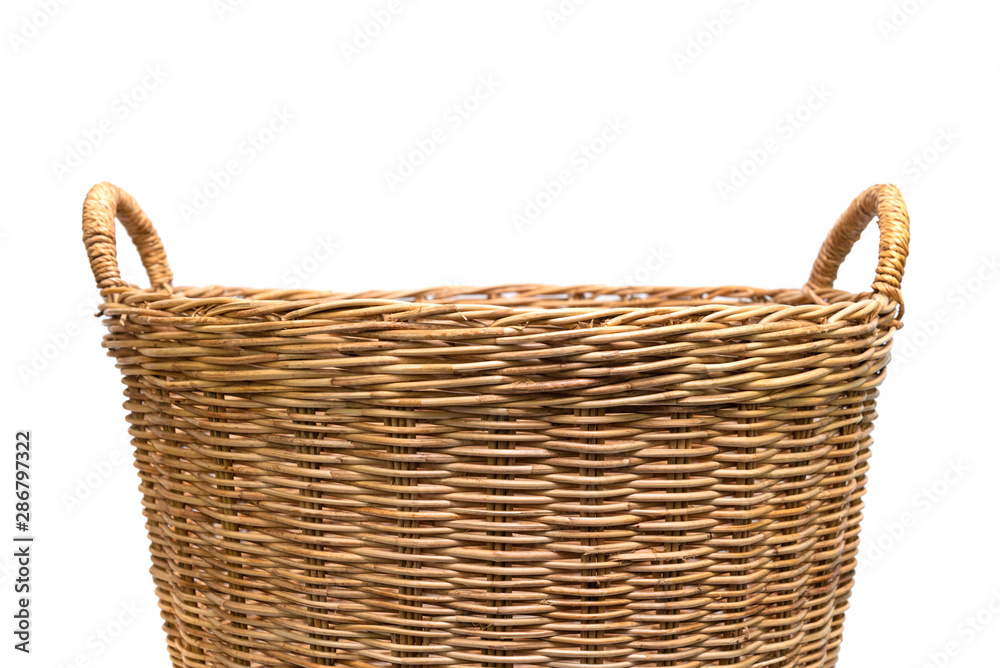 Obraz premium Basket wicker isolated on white background.