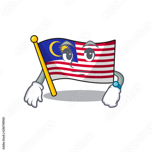 Waiting malaysia mascot flag kept in cupboard
