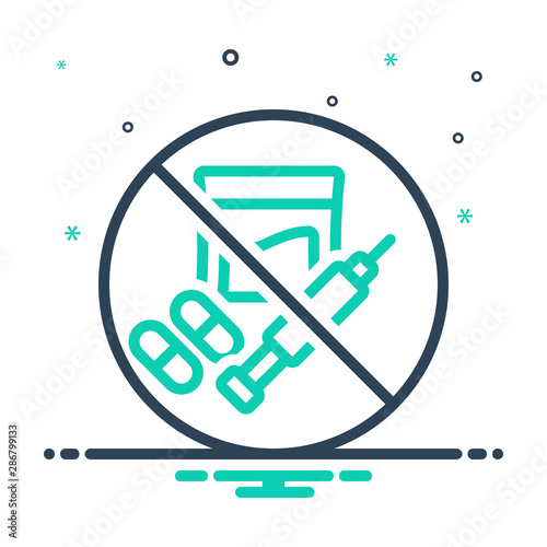 mix icon for illegal banned 