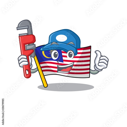 Plumber malaysia mascot flag kept in cupboard