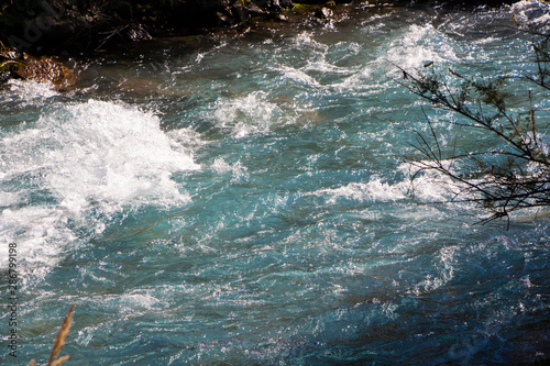 waves crashing on rocks